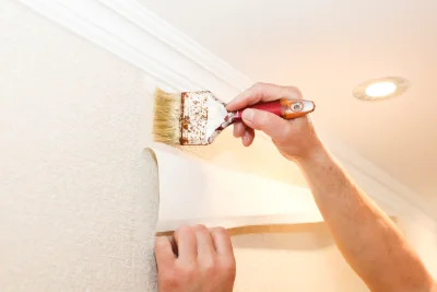 Pose de papier peint à Baho — revêtements muraux et toiles de verre